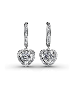 Only Love Oorbellen - Zilver en Kristal