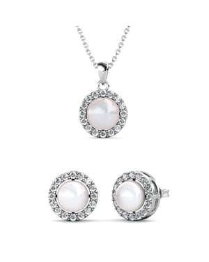 Circlet Parel Sets - Zilver en Kristal