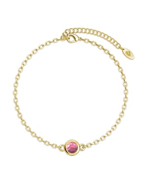 Geboortesteen armbanden - Goud en roze