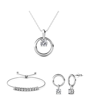 Mia Octavia Sets - Zilver en Kristal