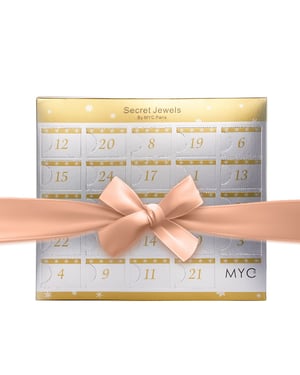 Adventskalender 13 juwelen en 11 parels - Destiny - Roségoud en kristal