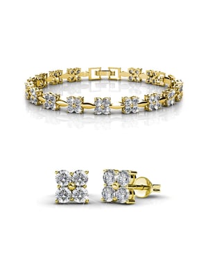 Sweet Square Sets - Goud en Kristal