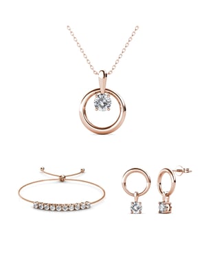 Mia Octavia Sets - Roségoud en Kristal