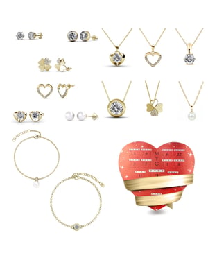 Surprise Heart Adventskalender - 14 Juwelen - Goud en Kristal