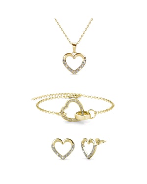 Locked Heart Lovett Twee sets - Goud en kristal