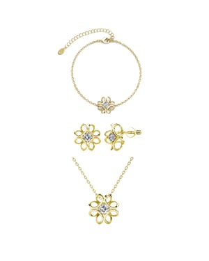 Daffodil Parures - Goud en Kristal