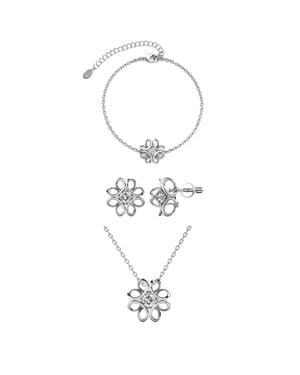 Daffodil Parures - Zilver en Kristal
