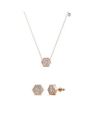 Hexagon Sets - Roségoud en Kristal