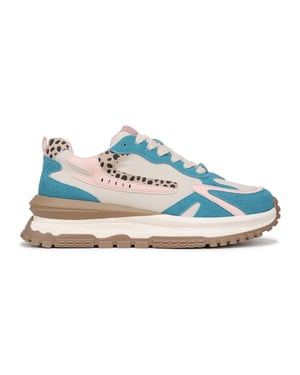 Blowfish Malibu Dames Roze Blauwe Retro Veterschoenen - Leo