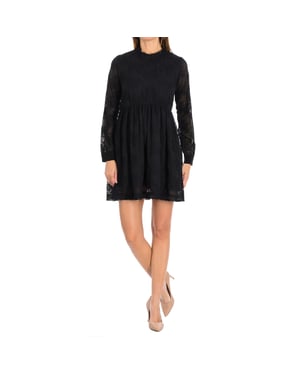 TUNIS jurk met lange mouwen en ronde hals 16F2DR17 vrouw