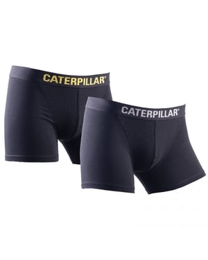 CAT BOXERSHORTS Heren Katoen 2-Pak Ondergoed Zwart