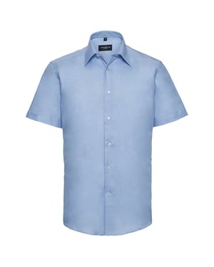 Russell Collection Heren Oxford Easy-Care Tailored Shirt (Oxford Blauw)