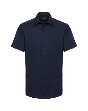 Russell Collection Heren Oxford Easy-Care Tailored Shirt (Heldere marine)