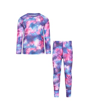 Mountain Warehouse Kinder/Kinder Talus Galaxy Base Layer Set (Donkerpaars)