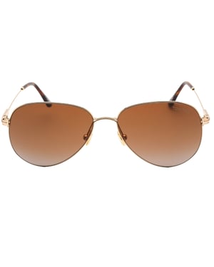 Tom Ford Porscha donkerbruine lens gouden zonnebril