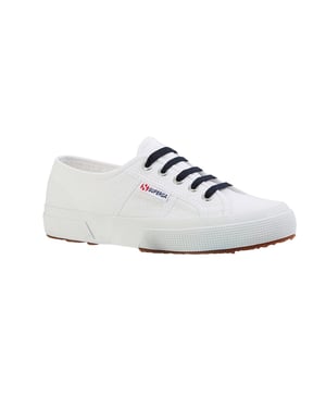 Superga Effen Katoenen Schoenveters (Blauw Marine)