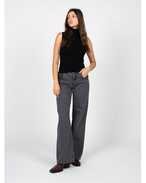 La Haine Inside Us Jeans Wide Leg Vrouw Grijs