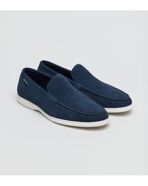 Ben Sherman Amarillo Suede Heren Navy Loafers