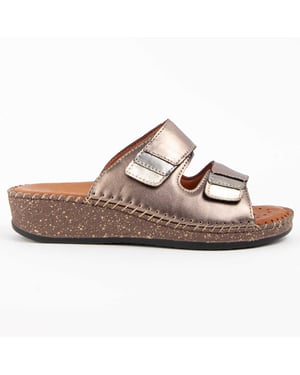Purapiel Sandalen Met Een Sleehak Leida2 Brons