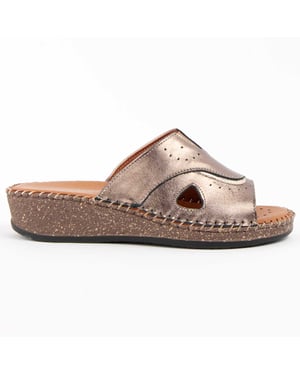 Purapiel Sandalen Met Een Sleehak Leida3 Brons