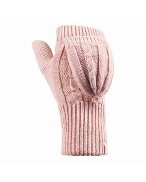 Dames Kabelbrei 2.3 Tog Thermische Winter Vingerloze Converter Handschoenen