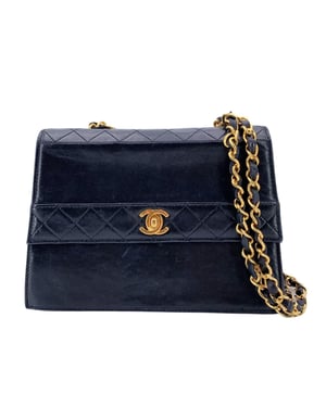 Chanel Vintage Leren Schoudertas Trapezio