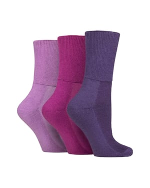 3-Pack Extra Brede Bamboe Diabetessokken voor Opgezette Benen
