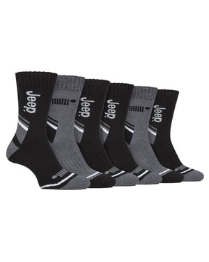 Heren 6-pack Wandelsokken | Polyester Buiten-sokken voor wandelen