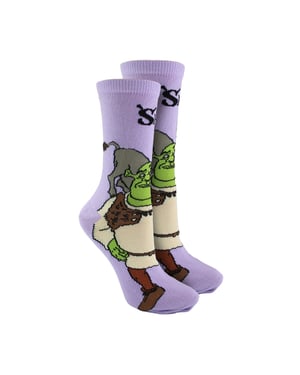 Dames Verjaardags Shrek & Donkey Sokken | Crew Grappige Kousen | Shrek Cadeaus