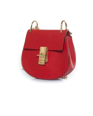 drew tas in rood leer