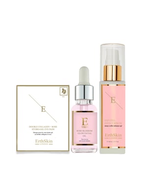 EGF CELL EFFECT SERUM 60ML + Rozenbloesem Glow Gezichtsolie 30ml +Double Collageen + Rozen Hydrogel Oogkompressen 5 X 2