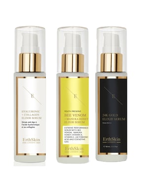 Bijengif + Manuka Honing Elixir Serum 60ml + Hyaluronzuur & Collageen Serum - 60ml + ANTI-WRINKLE ELIXIR SERUM 24K GOUD - 60ml
