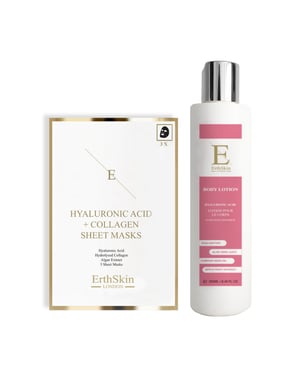 Hyaluronzuur + Collageen Body Lotion 250ml + Hyaluronzuur & Collageen Masker - 3 vellen