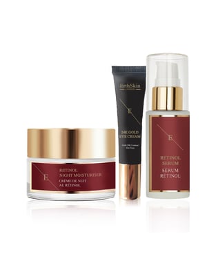 PRO RETINOL SERUM 30ML + PRO RETINOL NACHTBEVOCHTIGER 50ML + OGENCRÈME 24K Goud - 15ml