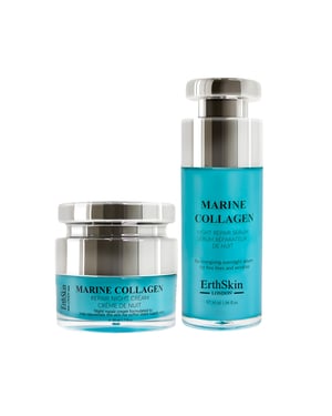 Marine Collagen Nachtcrème + Marine Collagen Nachtreparatieserum