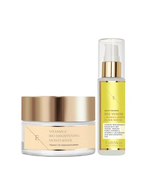 Vitamine C Bio Brightening Moisturiser 50ml + Bijengif + Manuka Honing Elixir Serum 60ml