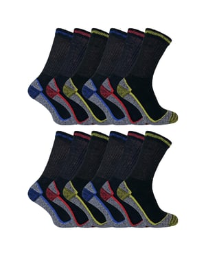 12 Pairs Unisex Zachte Ademende Bamboe Werk Sokken