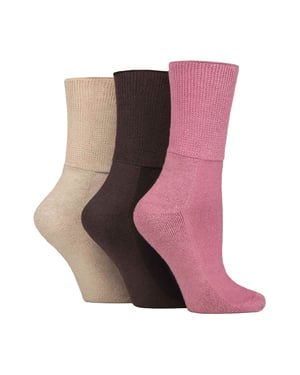 3-Pack Extra Brede Bamboe Diabetessokken voor Opgezette Benen