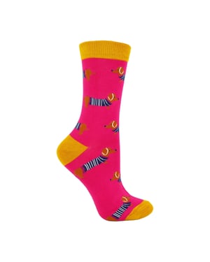 1 Verpakking Dames Novelty Hondenpatroon Bamboosokken