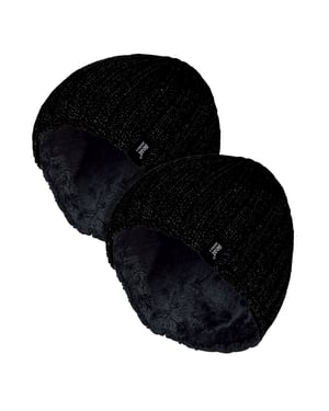 Heren Chunky Zachte Winter Geribde Muts - 2 Pack