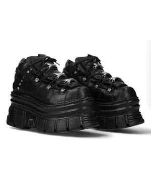 New Rock M-106-C178 Zwarte Toren Gothic Punk Chunky Enkellaarsjes