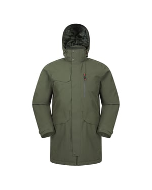 Mountain Warehouse Waterdicht gewatteerd herenjack (Groen)