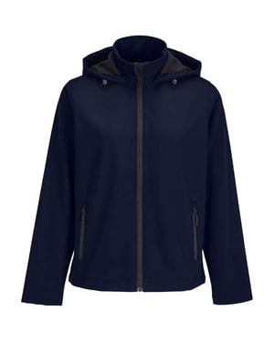 SOLS Dames Race Hooded Soft Shell Jacket (Frans Marineblauw)
