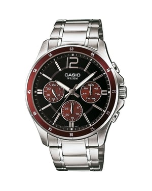 Casio Collectie Heren Zilveren Horloge MTP-1374PD-5AVEF