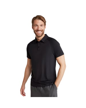 Mountain Warehouse Heren IsoCool Lichtgewicht Poloshirt (Zwart)