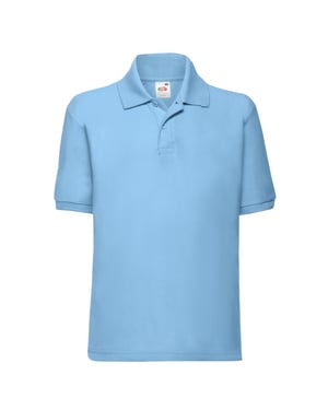 Fruit of the Loom Kinder/Kinder 65/35 Effen Piqué Poloshirt (Hemelsblauw)