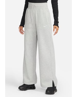 Nike Dames Phoenix Fleece Joggers met wijde pijpen in Grijs