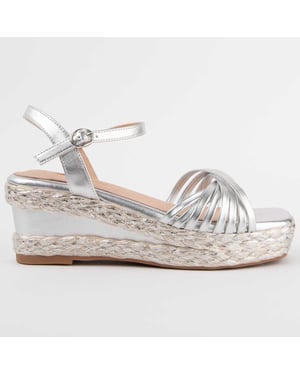 Montevita Sandalen Met Een Sleehak Salia4 Zilver