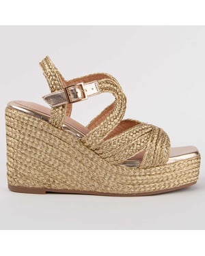 Montevita Sandalen Met Een Sleehak Salia7 Goud