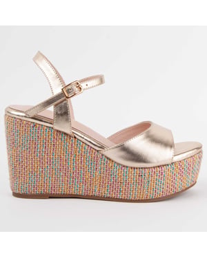 Montevita Sandalen Met Een Sleehak Salia12 Goud